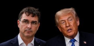 Flávio Bolsonaro embarca para os EUA para encontro com Trump