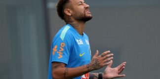 Neymar treina sem restrições com o grupo pelo segundo dia seguido