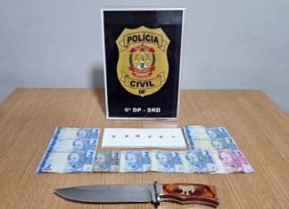 PCDF prende homem por tráfico, porte de arma branca e resistência