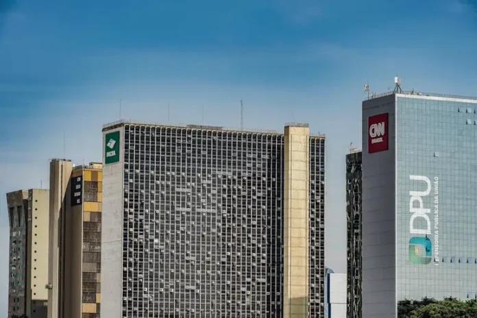 Logo da CNN em seus estúdios em Brasília - imagem Agência Brasil