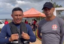 Sandro Bilks participa de treinamento de resgate no Morro da Capelinha