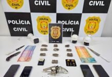 PCDF prende três por tráfico e apreende arma de fogo no Itapoã