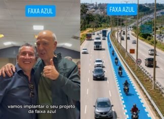 Gil Castro recebe o apoio de Arruda para a implementação da Faixa Azul para motociclistas no DF
