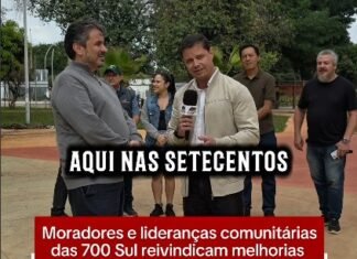 Em entrevista a Nelson Neto, Moradores das 700 na Asa Sul cobram conclusão de obras na Praça 21 de Abril