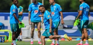 Debaixo de muito calor, Brasil segue preparação para encarar Noruega