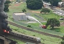 Trem do Metrô-DF descarrila