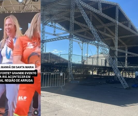 Estrutura gigantesca em evento de Celina na Santa Maria chama atenção e pode ser investigada pelo MPE