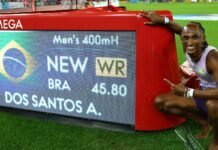Alison dos Santos quebra recorde mundial dos 400m com barreiras