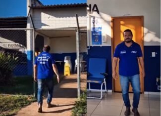 Rogério Ulysses filma UBS fechada e diz que saúde está na UTI