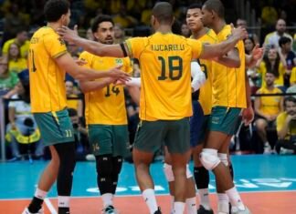Brasil vence Venezuela e está no mundial de vôlei masculino