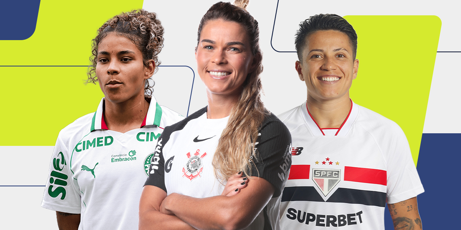 As melhores laterais-esquerda do Prêmio TV Brasil Petrobras Para Elas