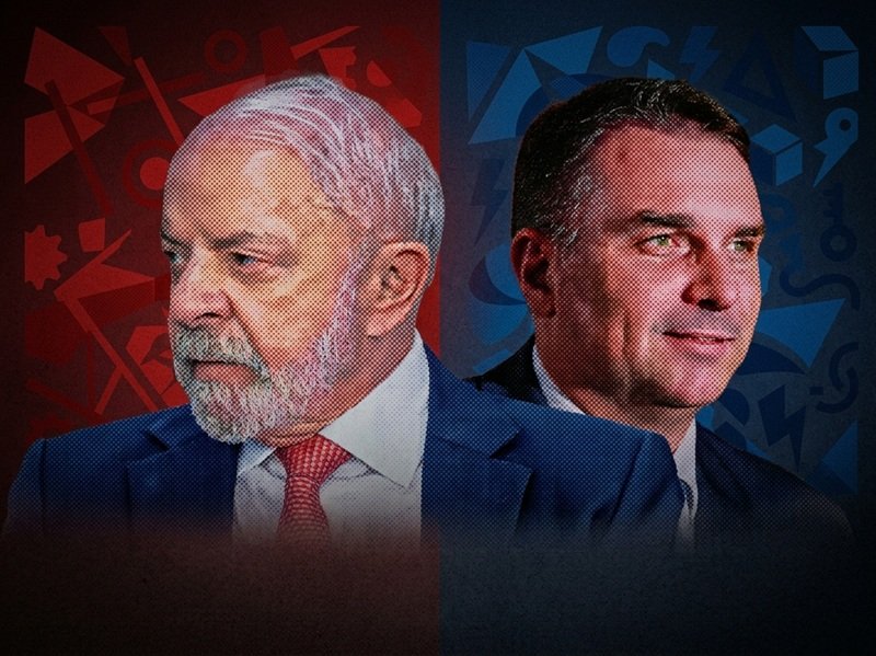 Polymarket: Flávio recua de 81% para 79%, Lula sobe para 23%
