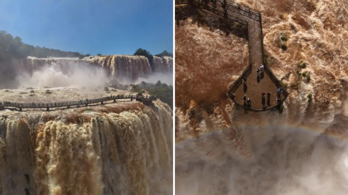 Passarela das Cataratas do Iguaçu é interditada após vazão aumentar