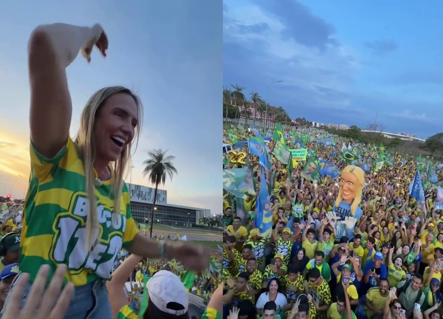 Em vídeo, Celina mostra a manifestação da direita que pode ter contado com até 200 mil pessoas